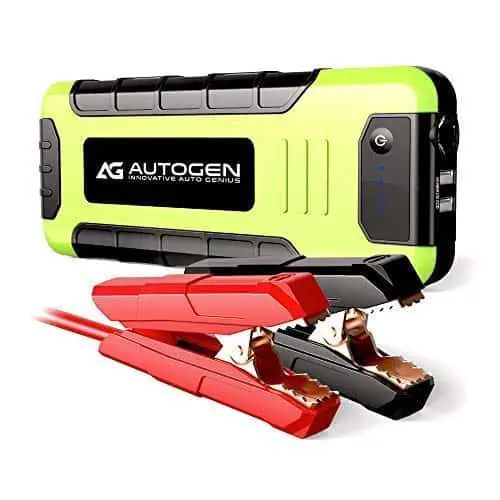 Car Jump Starter 2000 Amp AUTOGEN Portable booster for Vehicles (up to 8.0L Gas or 6.5L Diesel) & USB Quick Charge 3.0, with Heavy Duty Error-Proof Intelligent Cables for Cars Boats RVs & Mowers