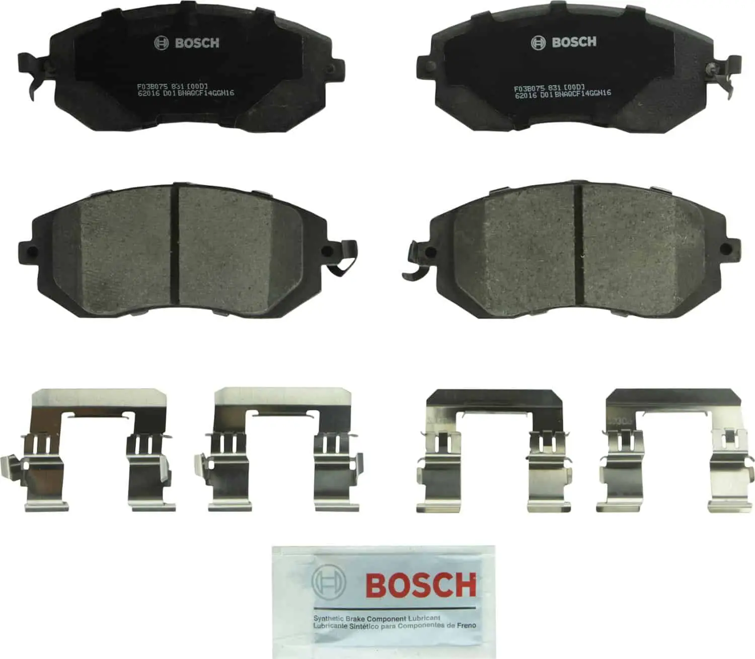 Bosch BC1539 QuietCast Premium Ceramic Front Disc Brake Pad Set
