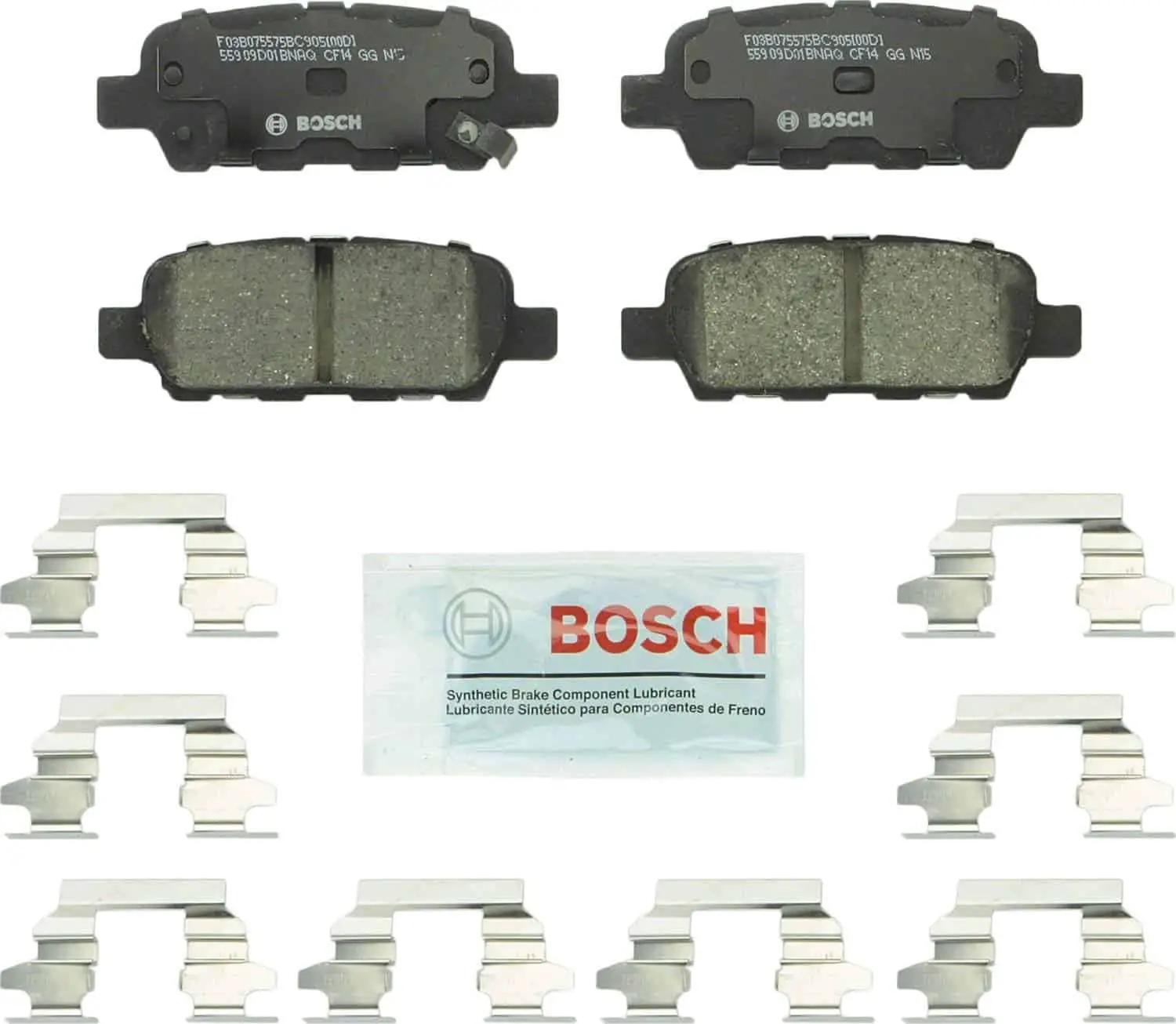 Bosch BC905 QuietCast Premium Ceramic Rear Disc Brake Pad Set