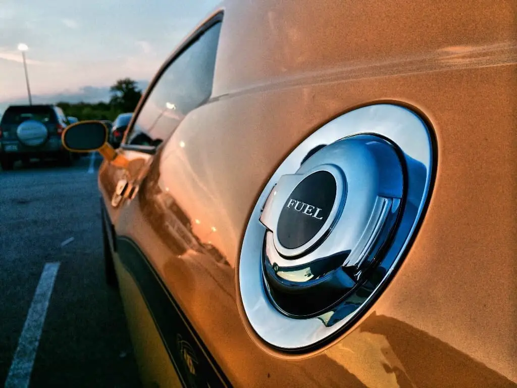 gas cap of a car