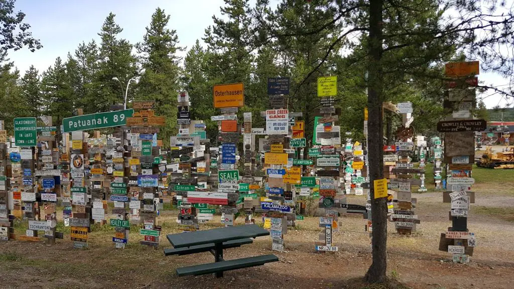 Signpost Forest at Watson Lake, along the Alaskan Highway