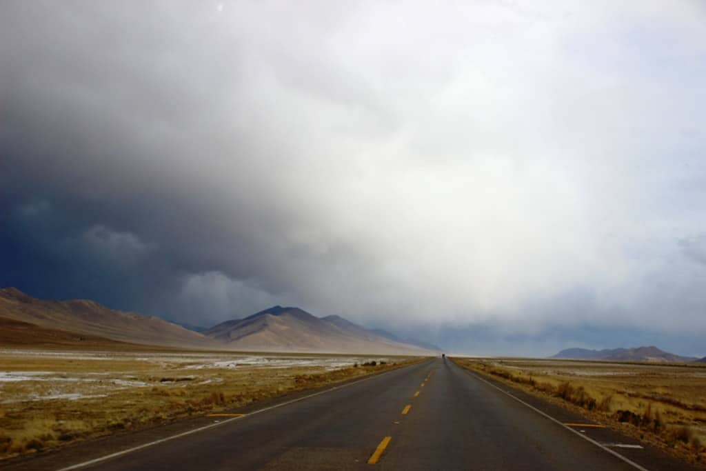 road leading to a countryside