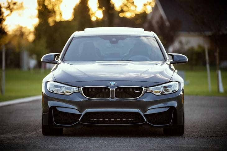 BMW Sports Car in the road