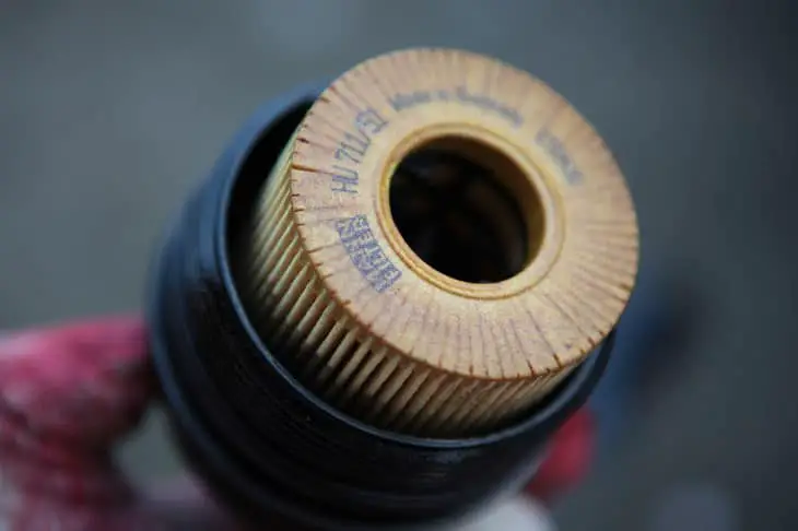 the filter oil of the car engine